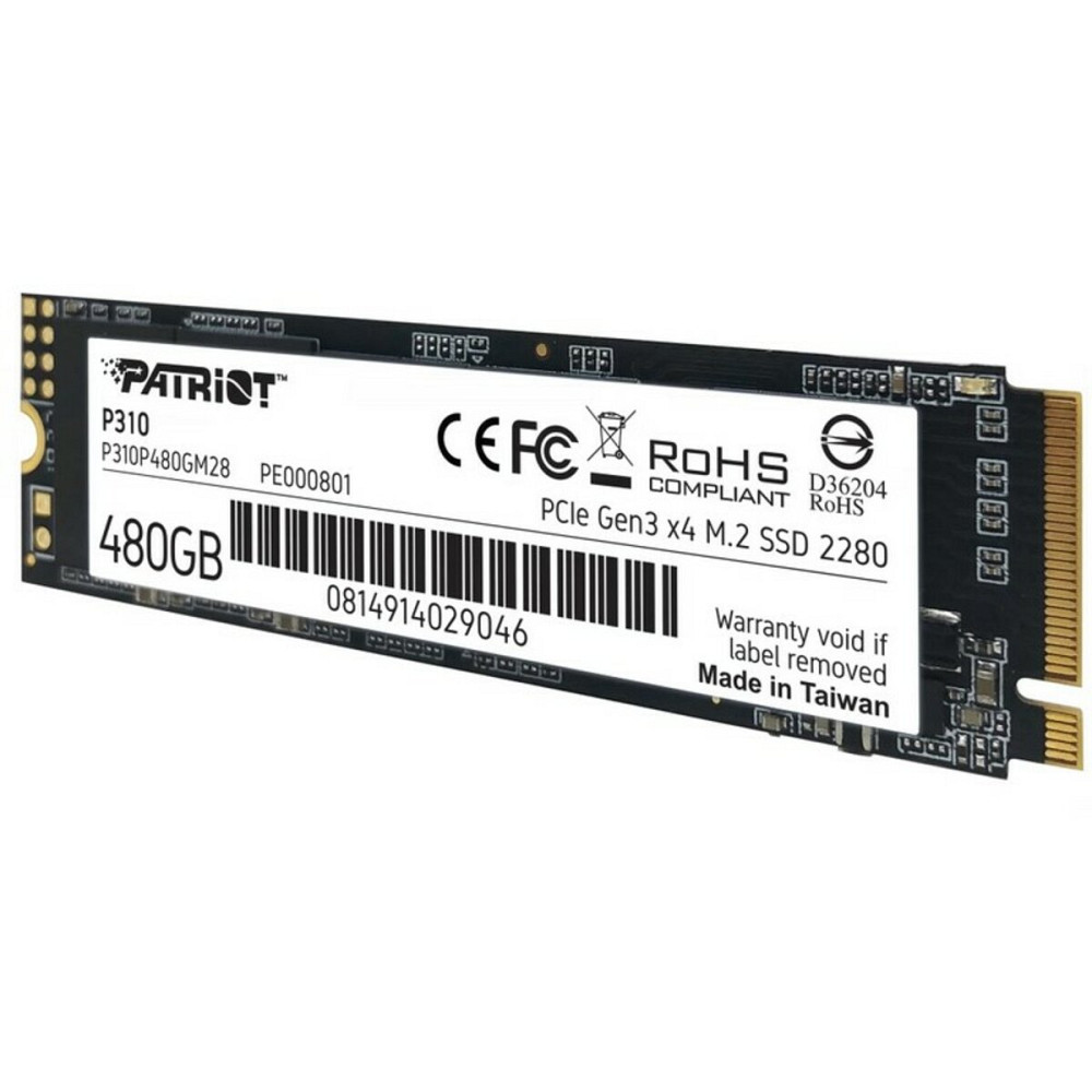 SSD M.2 Patriot P310 480GB NVMe 2280 PCIe 3.0x4 3D NAND TLC Київ - фото 2
