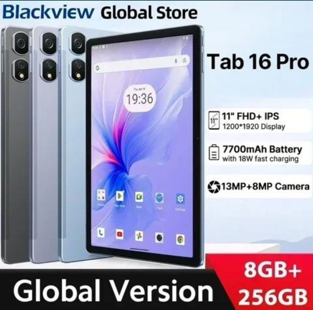 Планшет Black View Tab 16 Pro 8/256Gb. Blue LTE 7700mah,11