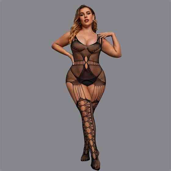 Сексуальний бодистокінг з імітацією панчох L-XXL- Еротична білизна Вінниця