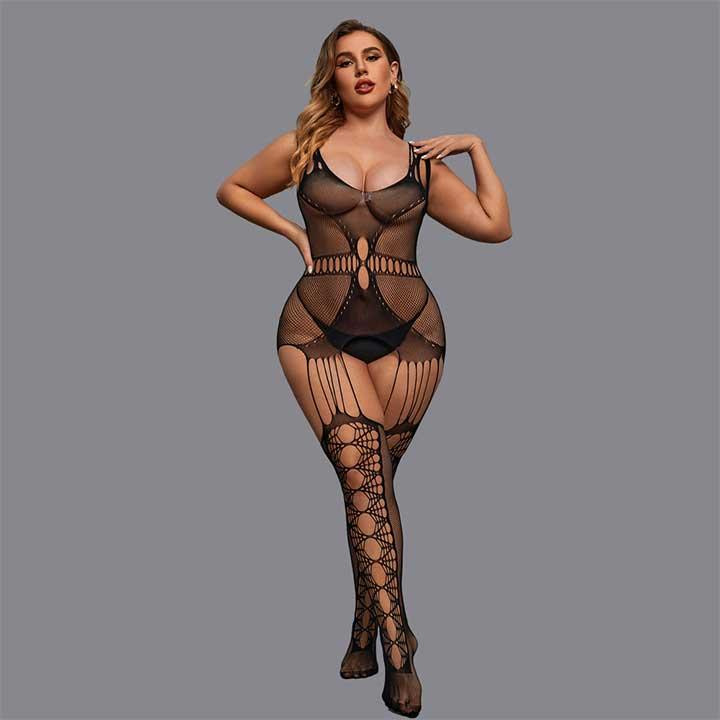 Сексуальный бодистокинг с имитацией чулок L-XXL– Эротическое бельё Винница - изображение 5