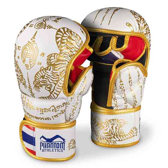 Рукавиці для ММА Phantom Muay Thai White Gold L/XL (капа в подарунок) Каменское