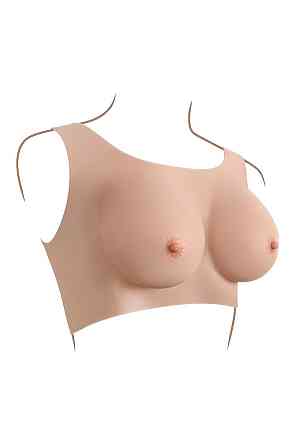 Накладні груди топ Gender X Undergarments Plate C-Cup бежеві, 28 см Sex Aura Київ