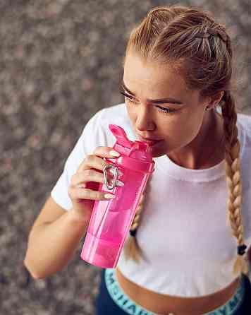 Шейкер спортивний SmartShake Slim 500ml Neon Pink Кам'янське
