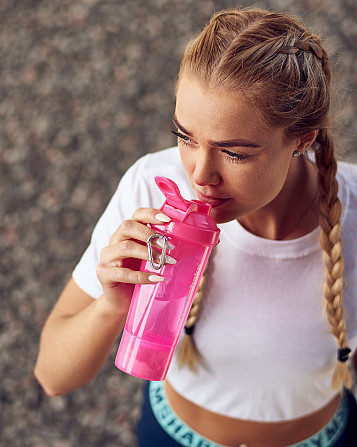 Шейкер спортивний SmartShake Slim 500ml Neon Pink Кам'янське - фото 4