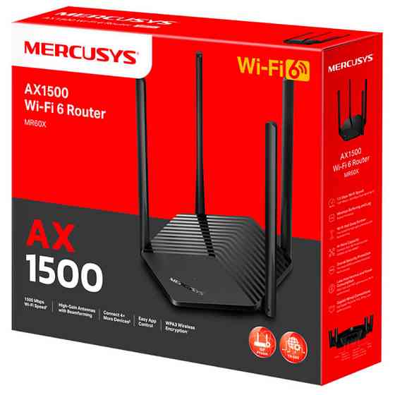 Бездротовий маршрутизатор Mercusys MR60X Black Харьков