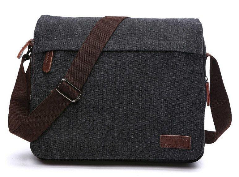 Сумка почтальонка текстильная Черная (Vintage) Киев - изображение 5