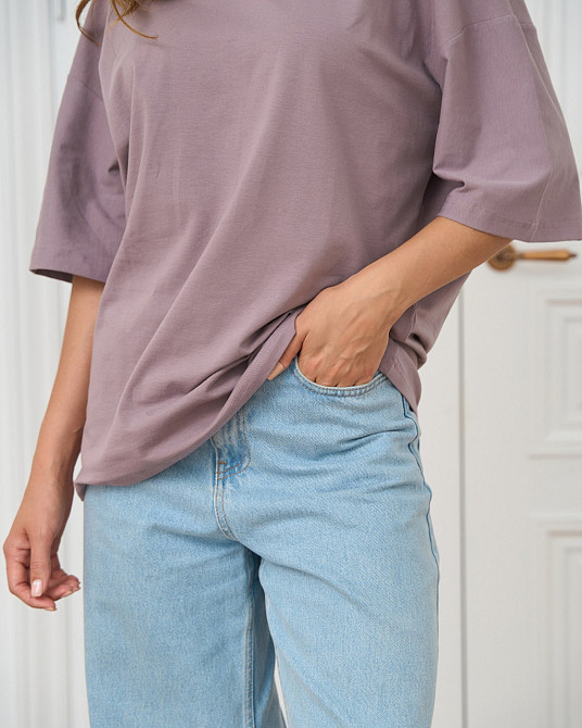 Футболка женская оверсайз круглое горло Nicoletta - Капучино L Киев - изображение 5