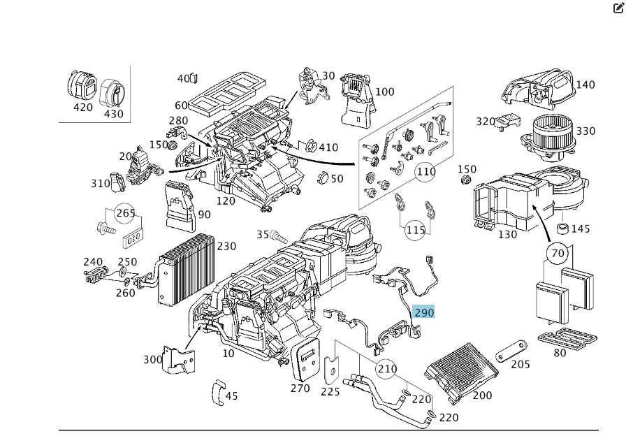 Mercedes-Benz  A2038301215 Джгут електропроводки обігрівача - пічки C-class W203 CLK Coupe C209 G-class W463 C-class S203 CL203 Sportcoupe CLC C203 CL Одеса - фото 3