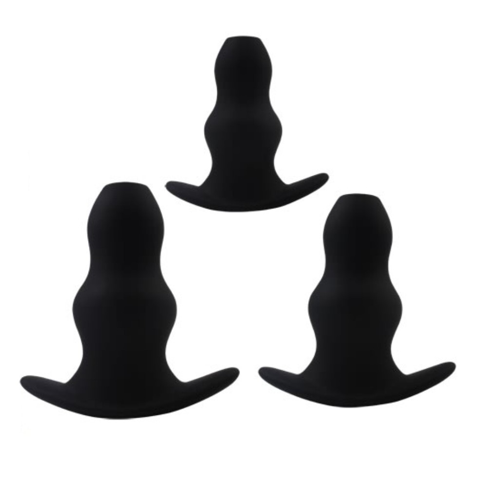 Набор анальных тоннелей Chisa Black Mont Rippled Anal Juicer Kit, черный Sex Aura Киев - изображение 2