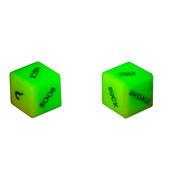 Неоновые кубики Love Dice Glow In The Dark, 2 шт. Sex Aura Киев