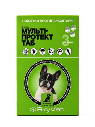 Таблетки Мульти Протект Таб для собак весом 4 – 8 кг №3 SkyVet Винница