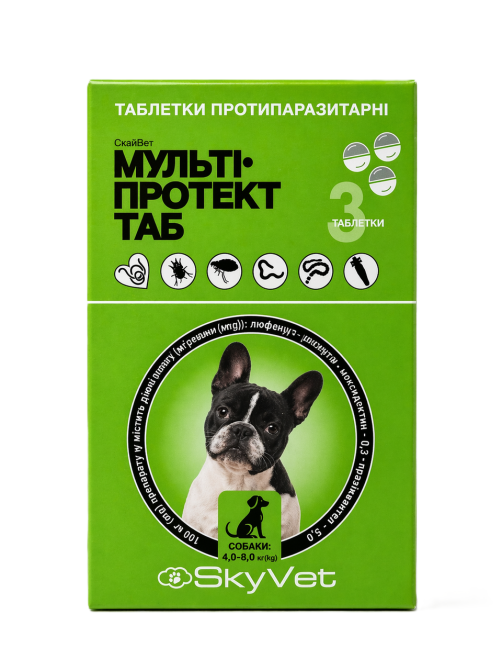 Таблетки Мульти Протект Таб для собак весом 4 – 8 кг №3 SkyVet Винница - изображение 2