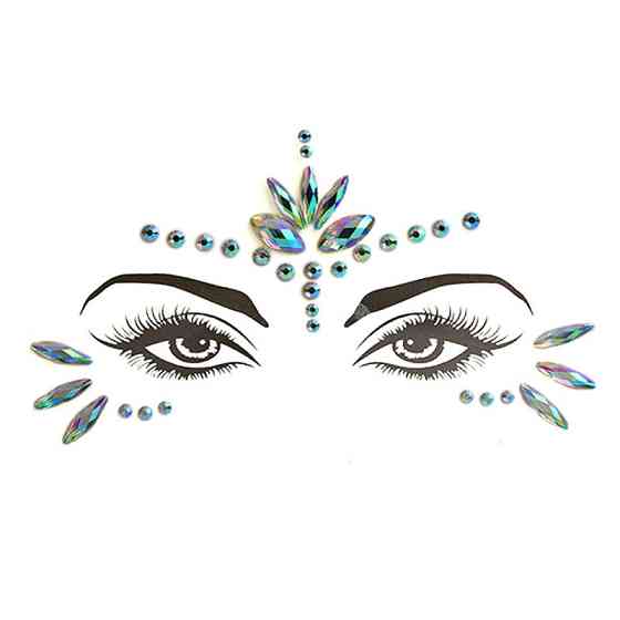 Стрази для обличчя карнавалні one size різнобарвний Київ