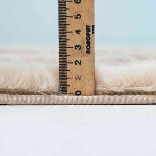 Килимок для підлоги з еко-хутра ТМ Dariana Elegant 75*150 см ванільно-бежевий Житомир