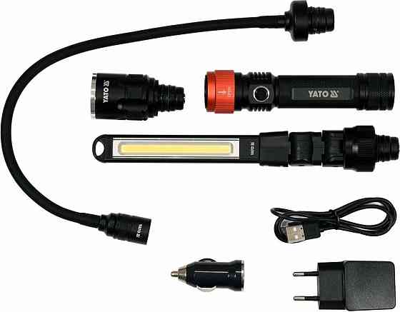 Ліхтар з обладунками 3 в 1 YATO для ремонтних робіт з зарядним пристроєм, в футлярі [10] Одесса