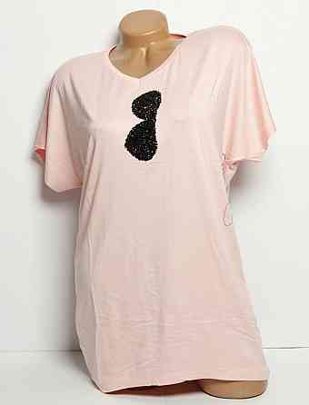 Женская футболка с камнями 52 розовый Киев