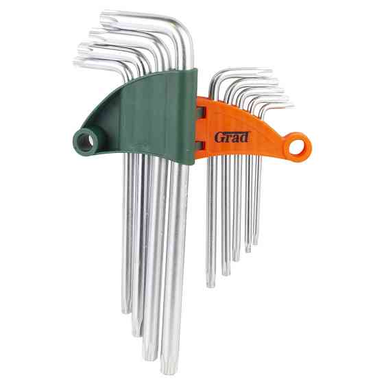 Grad Ключи TORX 9шт T10-T50мм CrV (средние с отвер) GRAD (4022285) Коломия