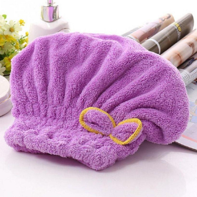 Чалма для сушки волос из микроволокна one size сиреневый Киев - изображение 1