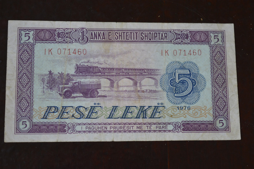 Албания/Albania 5 leke 1976 Pick 42 Полтава - изображение 1