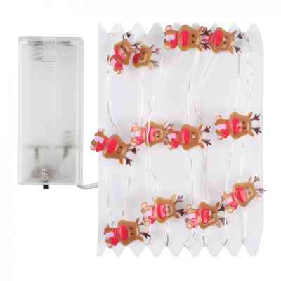 Гирлянда YES! Fun На медной проволоке Олени 20 LED Тепло-белая 2.2 м На батарейках (801206) Винница