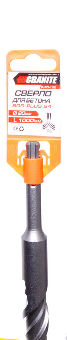 GRANITE Свердло для бетону GRANITE SDS-PLUS S4 20×1000 мм 0-20-100 Коломия - фото 2