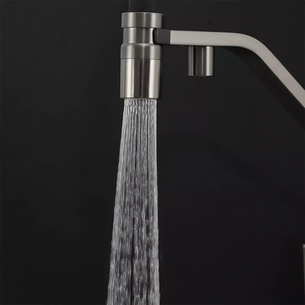 Змішувач для кухні з підключенням до фільтру GAPPO G4395-69 з гнучким виливом, графіт Київ - фото 3