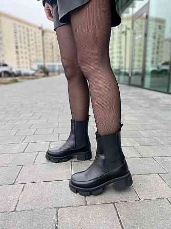 Nikos Черевики жіночі Niros чорні натуральна шкіра зима висота 20 см (2101/274) 36-39 (5193) Коломыя