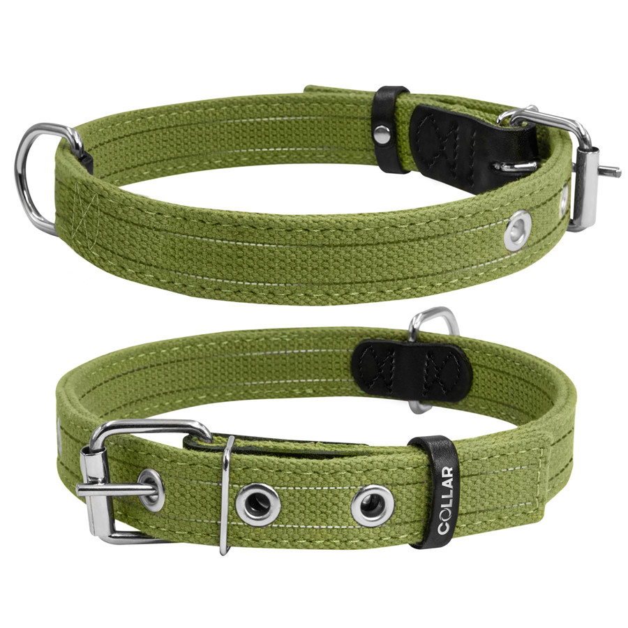 Нашийник для собак бавовняна тасьма CoLLaR Брезент подвійний (ширина 25мм, довжина 41-53см) Коломыя - изображение 1