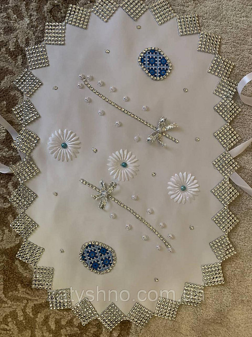 Кошик білий дитячий великодні з прикрасою Київ - фото 9