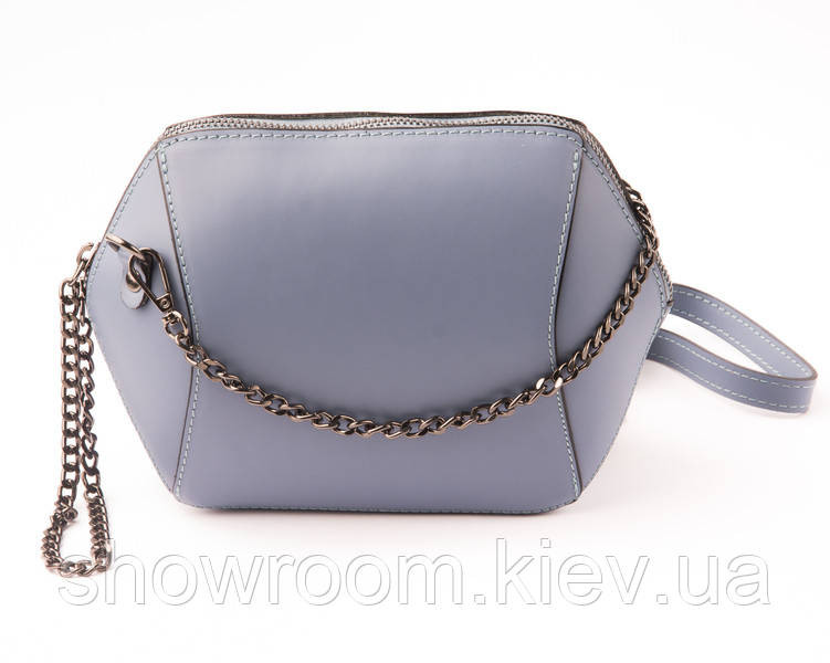 Сумка женская Vera Pelle (4067) кожаная голубая Киев - изображение 1