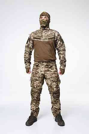 Тактичні військові штани піксель ріп-стоп з наколінниками, посилені коліна, літні армійські штани ЗСУ Львів