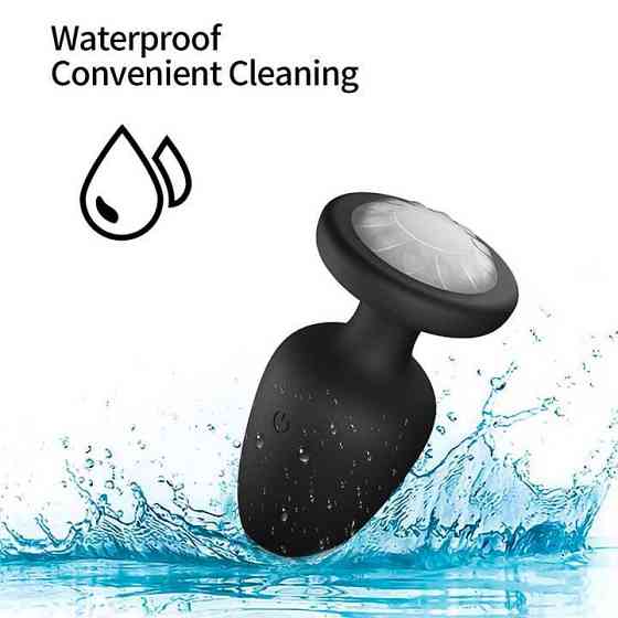 Світна анальна пробка з вібрацією 10X Light Up Rechargeable Anal Plug - 9,8*4,4 см - Анальні іграшки Вінниця