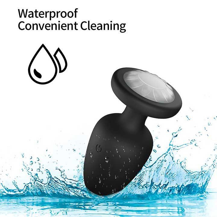 Світна анальна пробка з вібрацією 10X Light Up Rechargeable Anal Plug - 9,8*4,4 см - Анальні іграшки Вінниця - фото 3