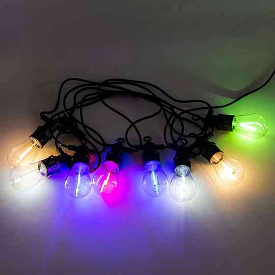 Garlando Гірлянда вулична у стилі ретро світлодіодна мультиколор S14 на 10 LED ламп завдовжки 5 Коломия