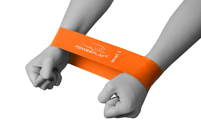 Резинка для фітнесу PowerPlay 4140 Level 1 Stretch Band (1-5 кг.) Помаранчева Каменское - изображение 6