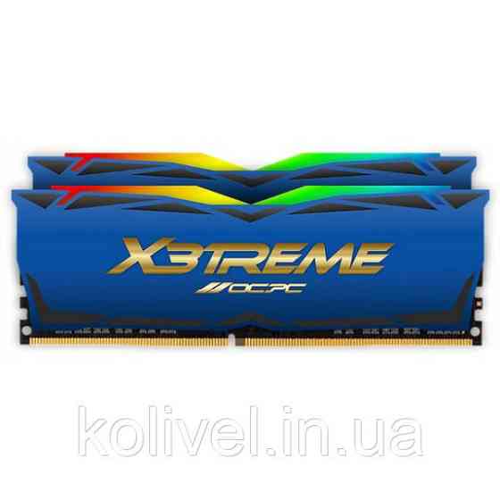 DDR4 16Gb 3600MHz (2*8Gb) OCPC X3 RGB Blue Label, Kit (MMX3A2K16GD436C18BU) Киев