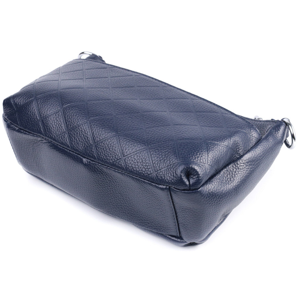 Надежная сумка для женщин на три отделения из натуральной кожи Vintage 22806 Синий Киев - изображение 5