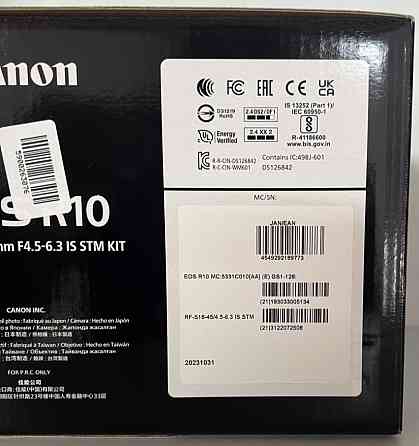 Фотоаппарат: Canon EOS R10 Kit (RF-S 18-45mm) IS STM (5331C010) Харьков