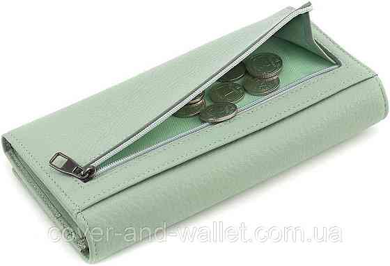Красивий жіночий гаманець фісташкового кольору з натуральної шкіри Marco Coverna W 002 Київ