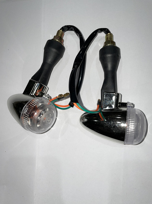 Повороти (пара) круглі (хром, прозорі) Київ - фото 1