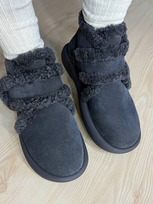 Черевики жіночі Hengji 13-9 уггі замшеві на хутрі з опушкою сірі, 40, 25 см Київ - фото 12