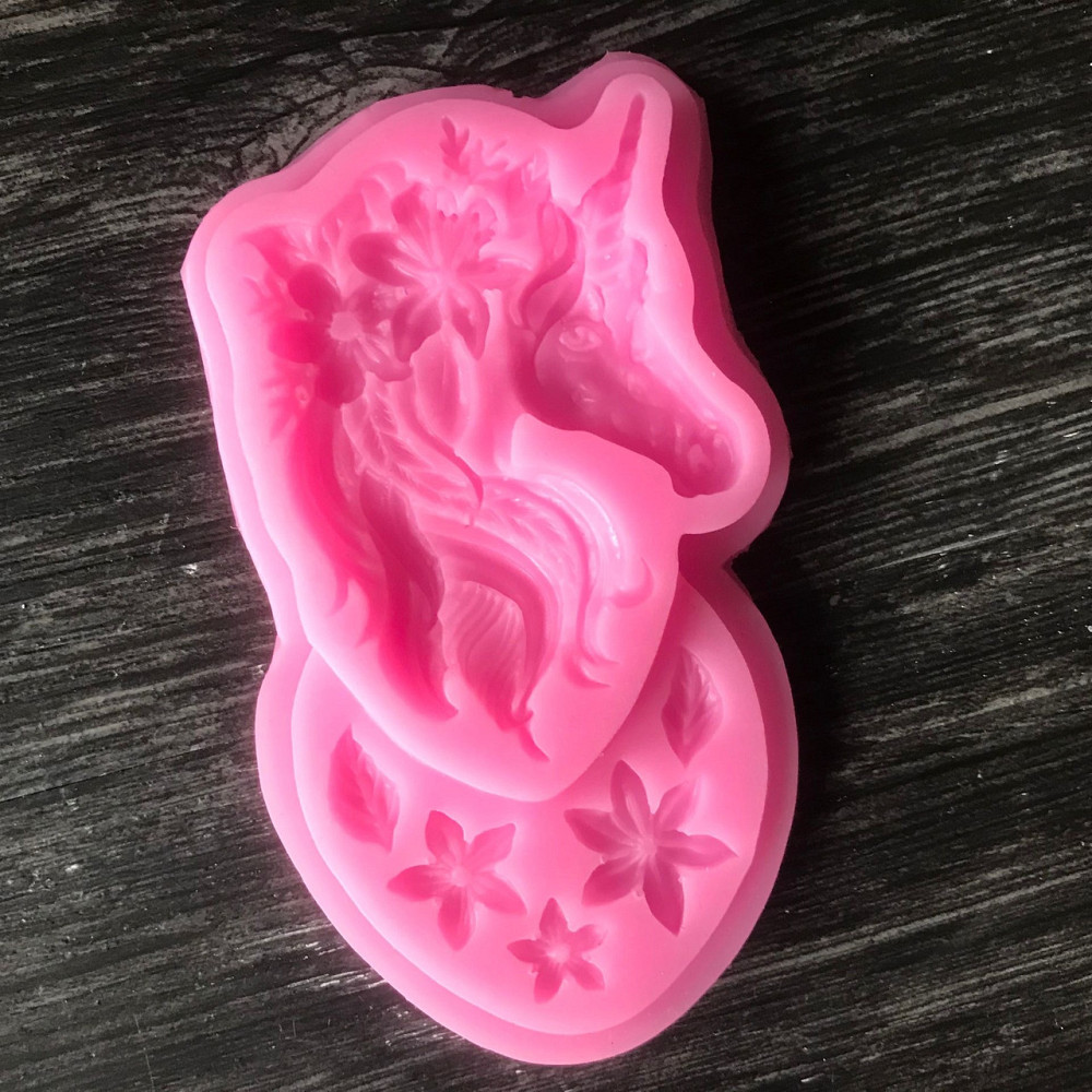Силиконовый молд Единорог 66 на 115 мм розовый Киев - изображение 8