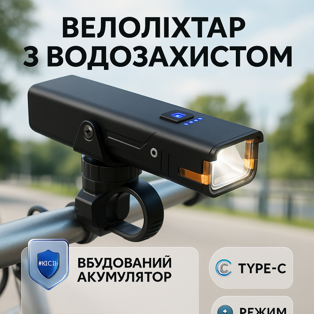 Фонарь для велосипеда с водозащитой и аккумулятором Фара фонарь фара велосипедная AR-45 Львов - изображение 12