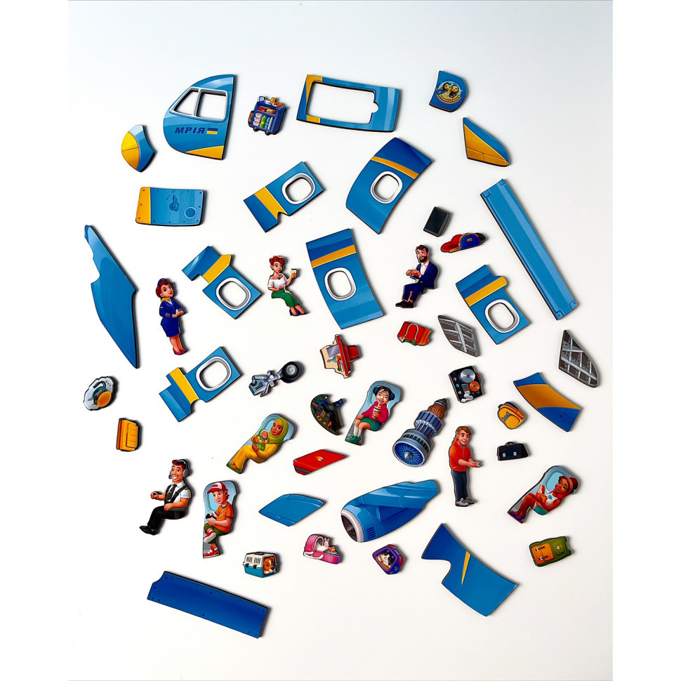 Дерев'яний Пазл-вкладиш "Літак" Ubumblebees PSF161 Вінниця - фото 5