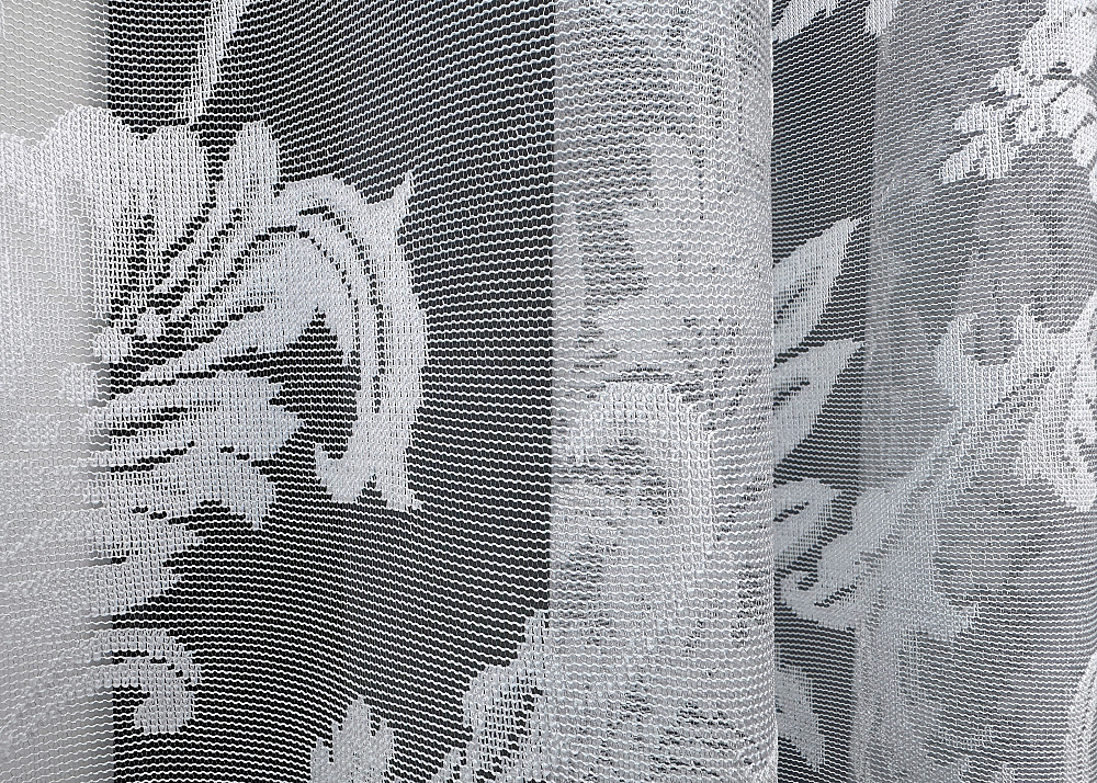 Короткий тюль VR-Textil 1525т Жакард Білий 500х160 см (42-1051) Київ - фото 5