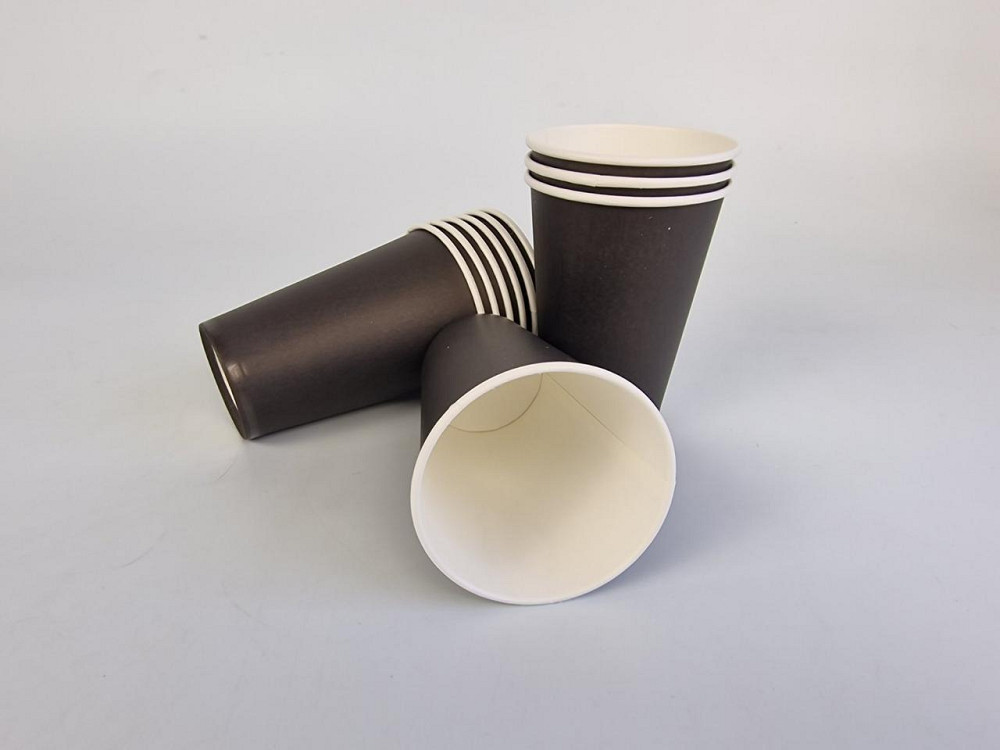 Склянки паперові одноразові 340 мл "ЧорНО/БІЛИЙ" (50 шт.) Харків - фото 2