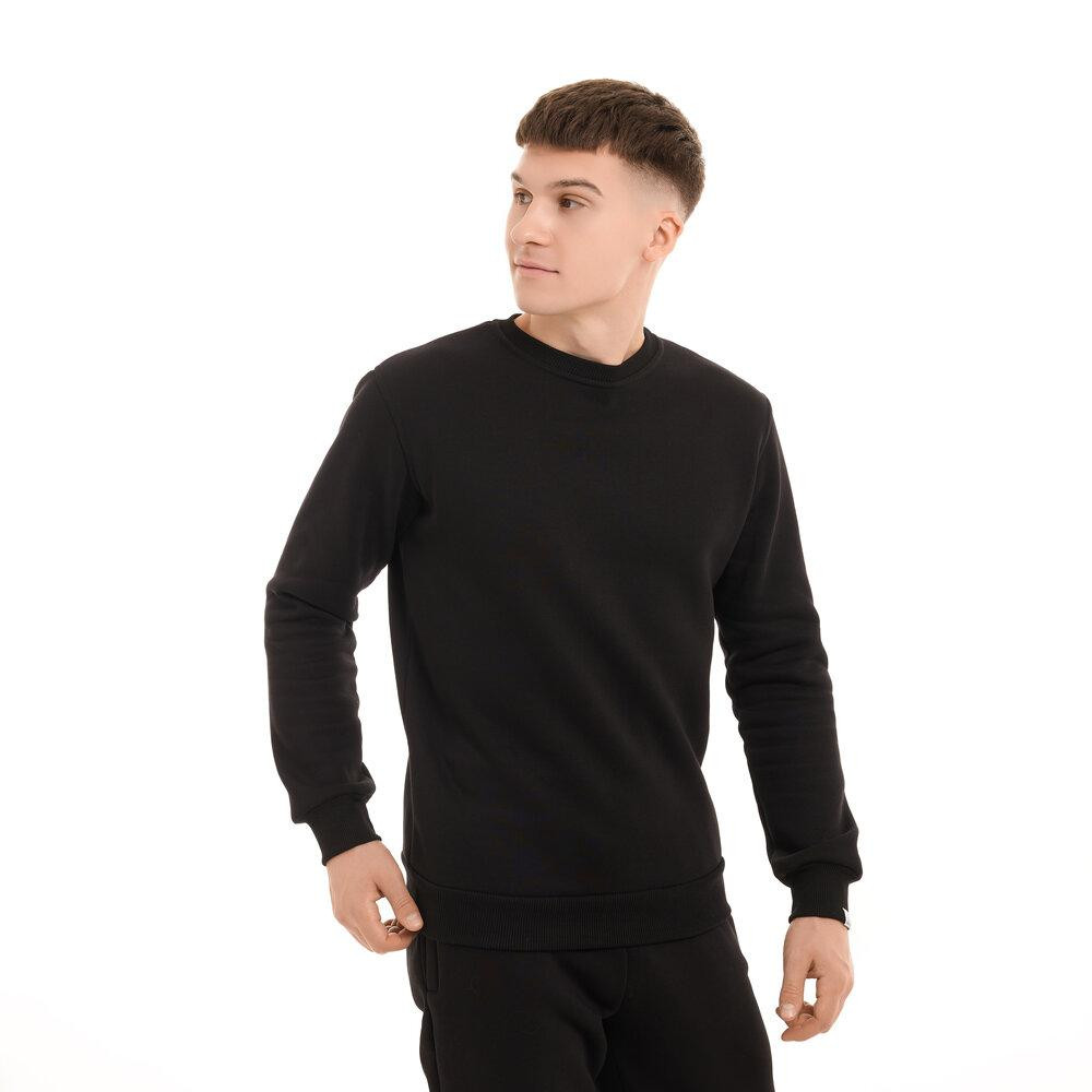 Свитшот мужской однотонный чёрный Pobedov 007 ЗИМА Киев - изображение 6