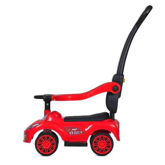 Дитяча каталка-толокар M 5763L-3 червоний, з батьківською ручкою Вінниця