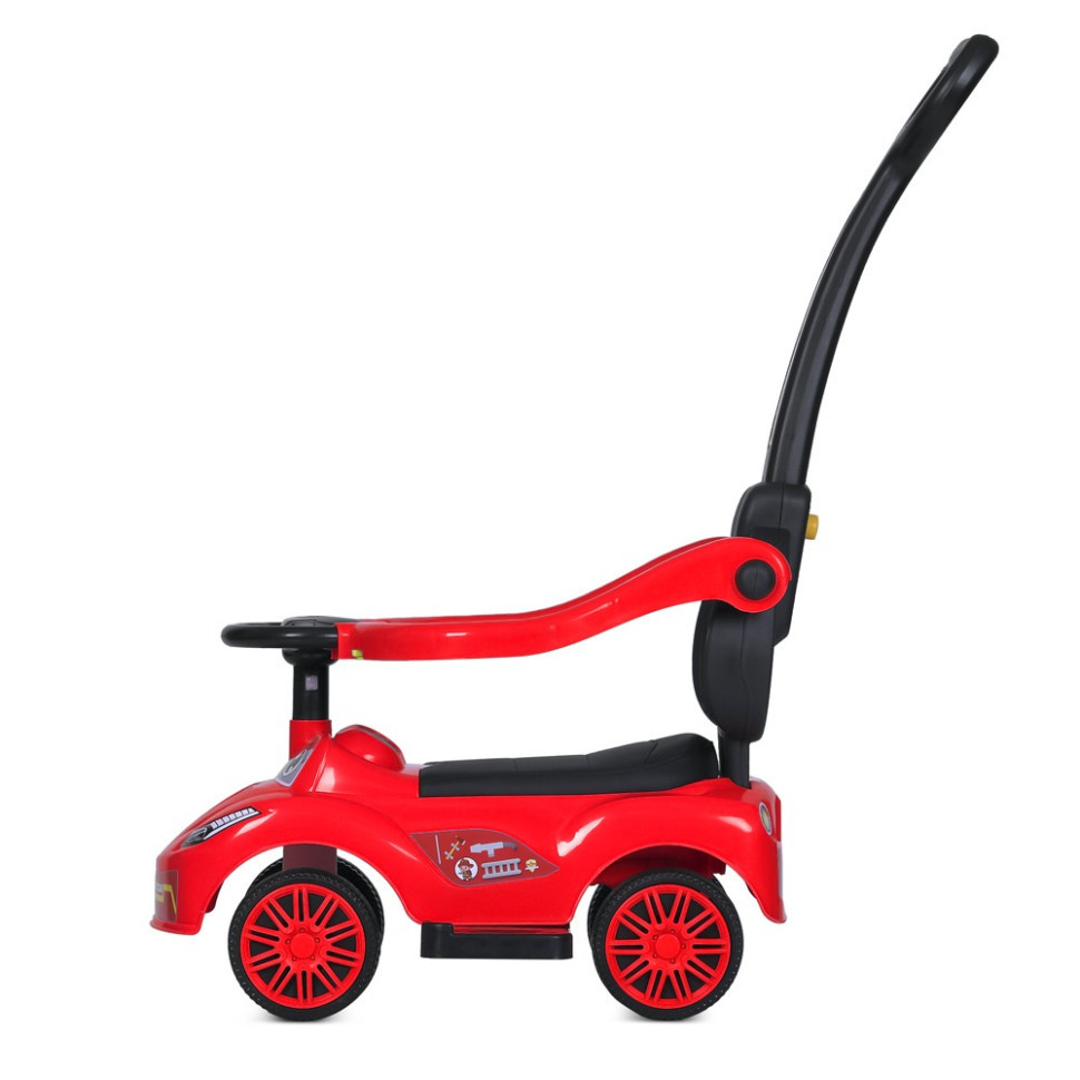 Дитяча каталка-толокар M 5763L-3 червоний, з батьківською ручкою Вінниця - фото 3