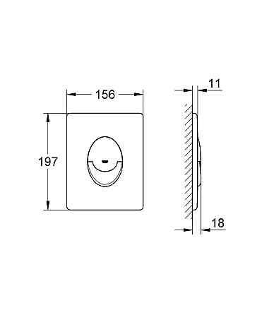 Панель смыва Grohe Skate Air для унитаза вертикальная (38505SH0) Киев
